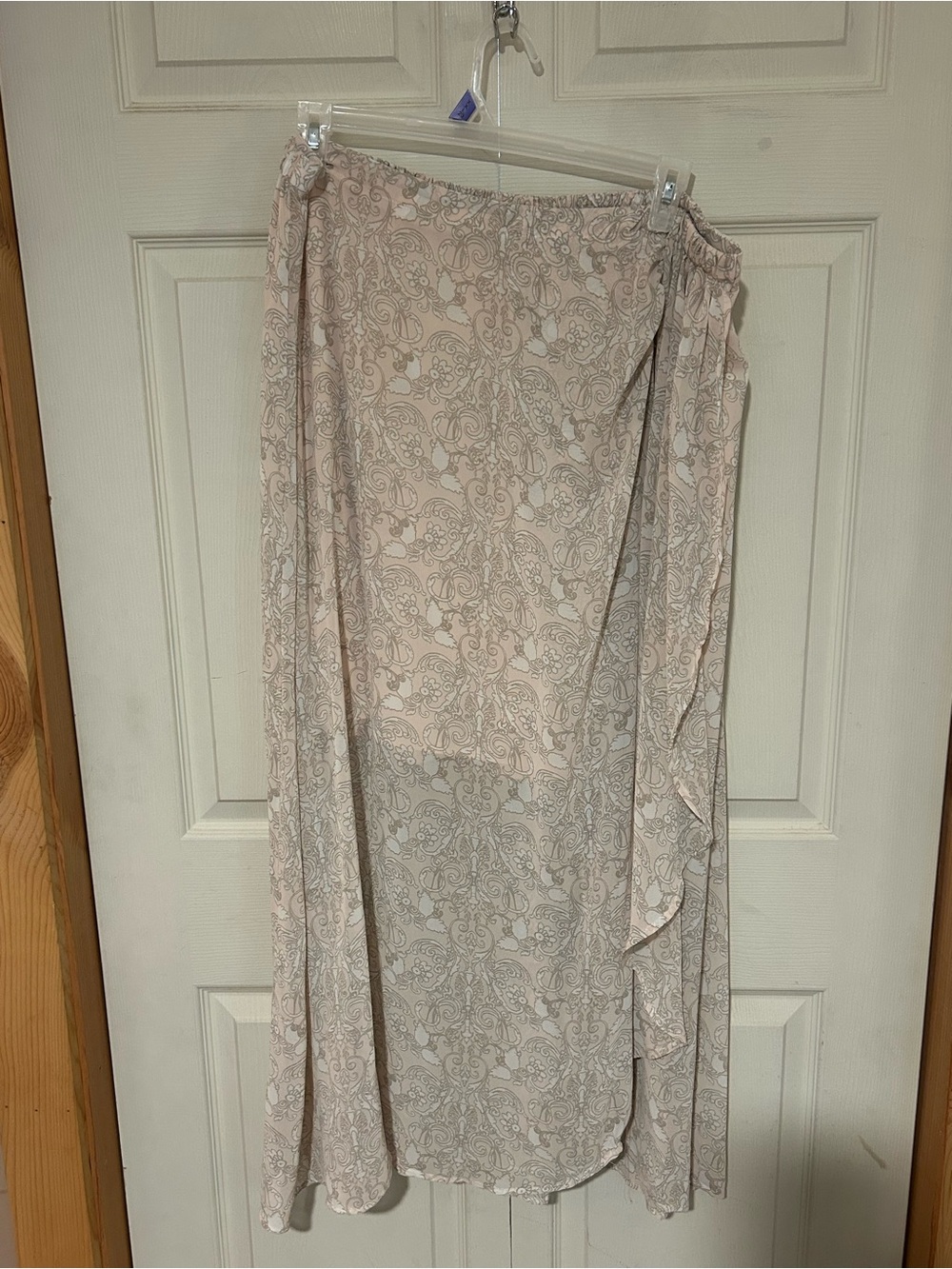 Cato’s Women's Light Pink Patterned Wrap Maxi Skirt